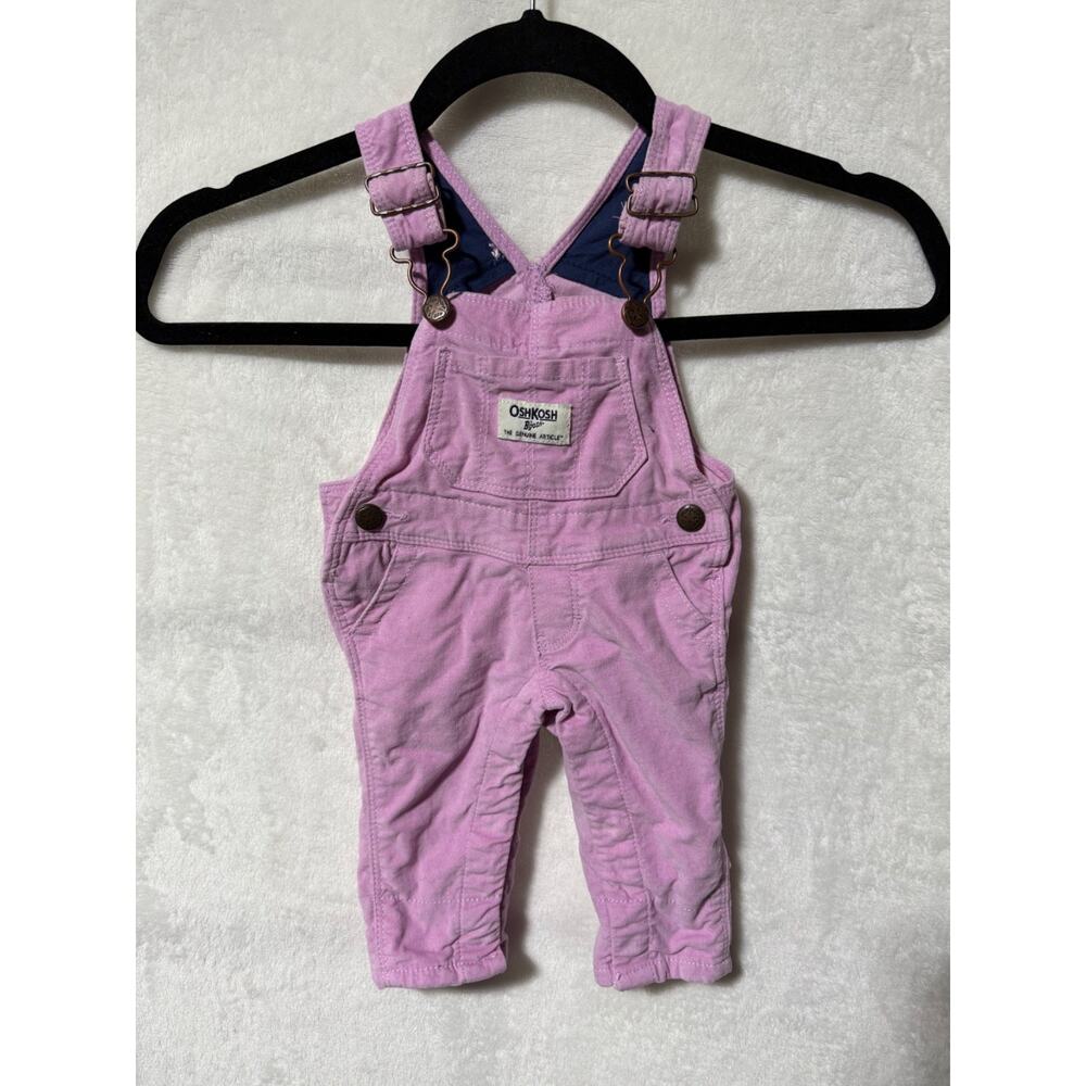 Oshkosh B'gosh Vestbak Baby Pink Floral Overalls Size 3M